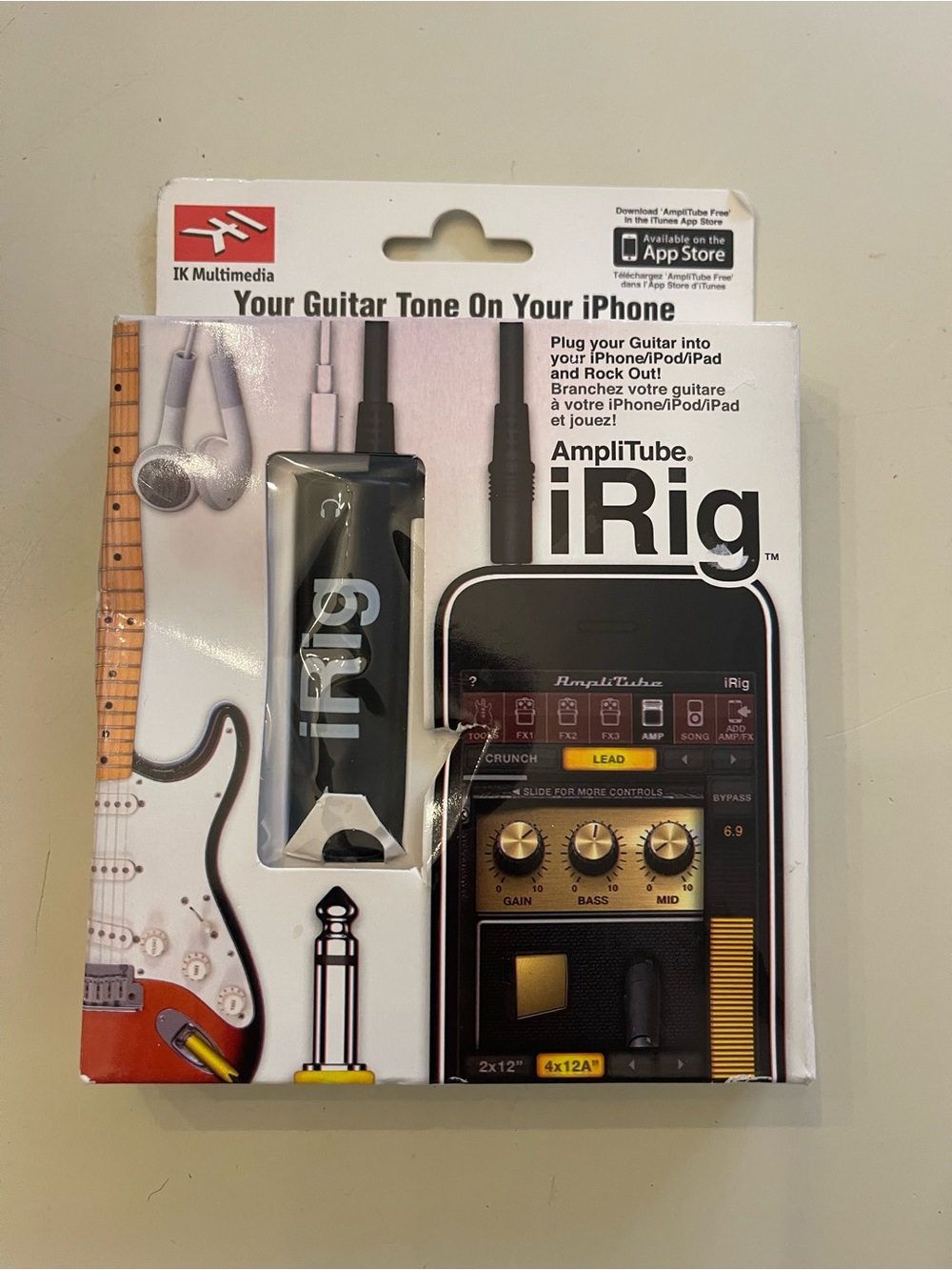 AmpliTube iRig Guitar Interface Adapter for iOS iPhone iPad